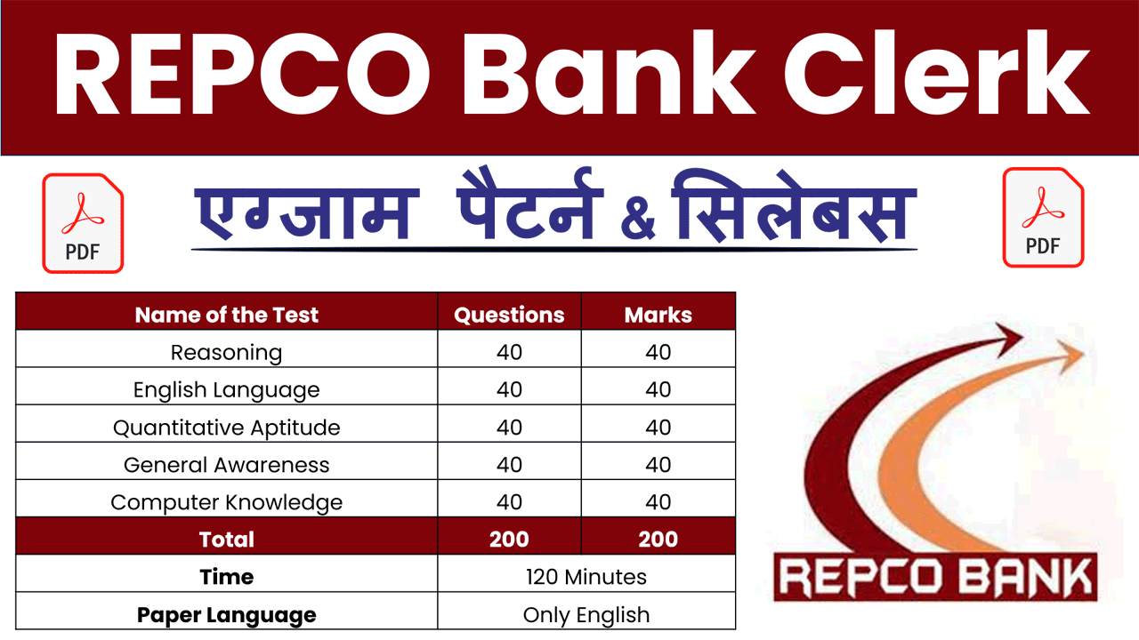 REPCO Bank Clerk Syllabus