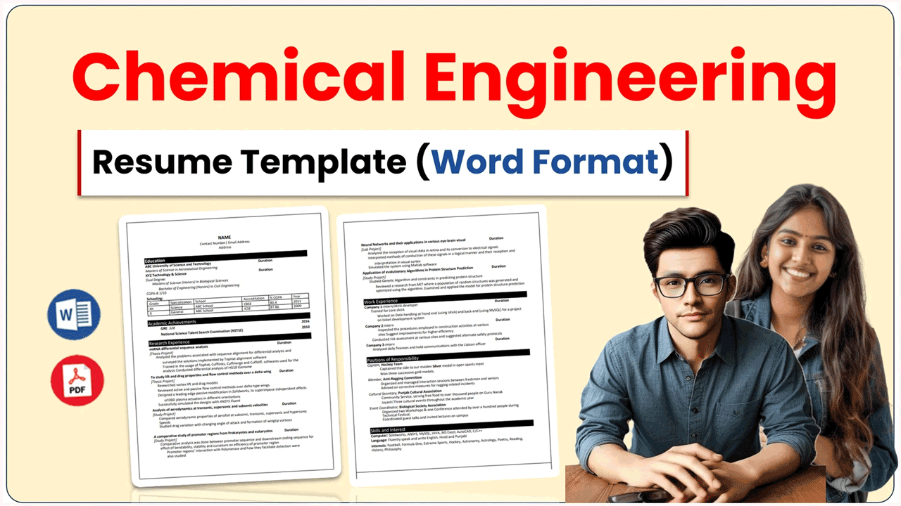 Chemical Engineering Resume Template