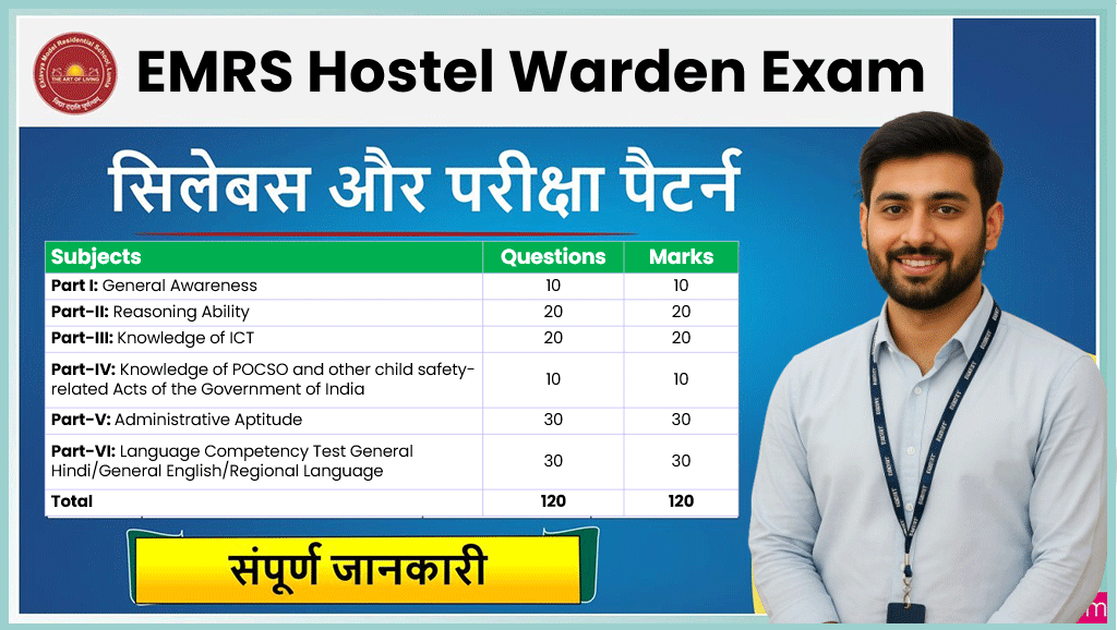 EMRS Hostel Warden Syllabus in Hindi
