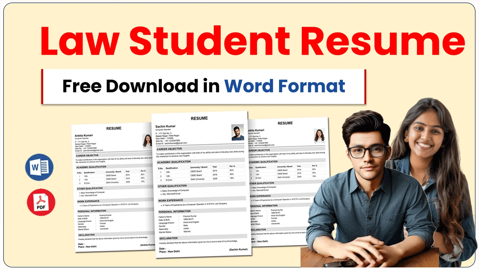 Law Student Resume Template