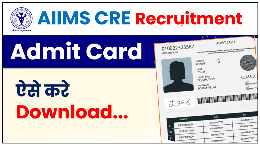 AIIMS CRE Admit Card