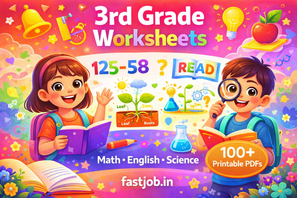 3rd Grade Worksheets Free Printable PDF Download