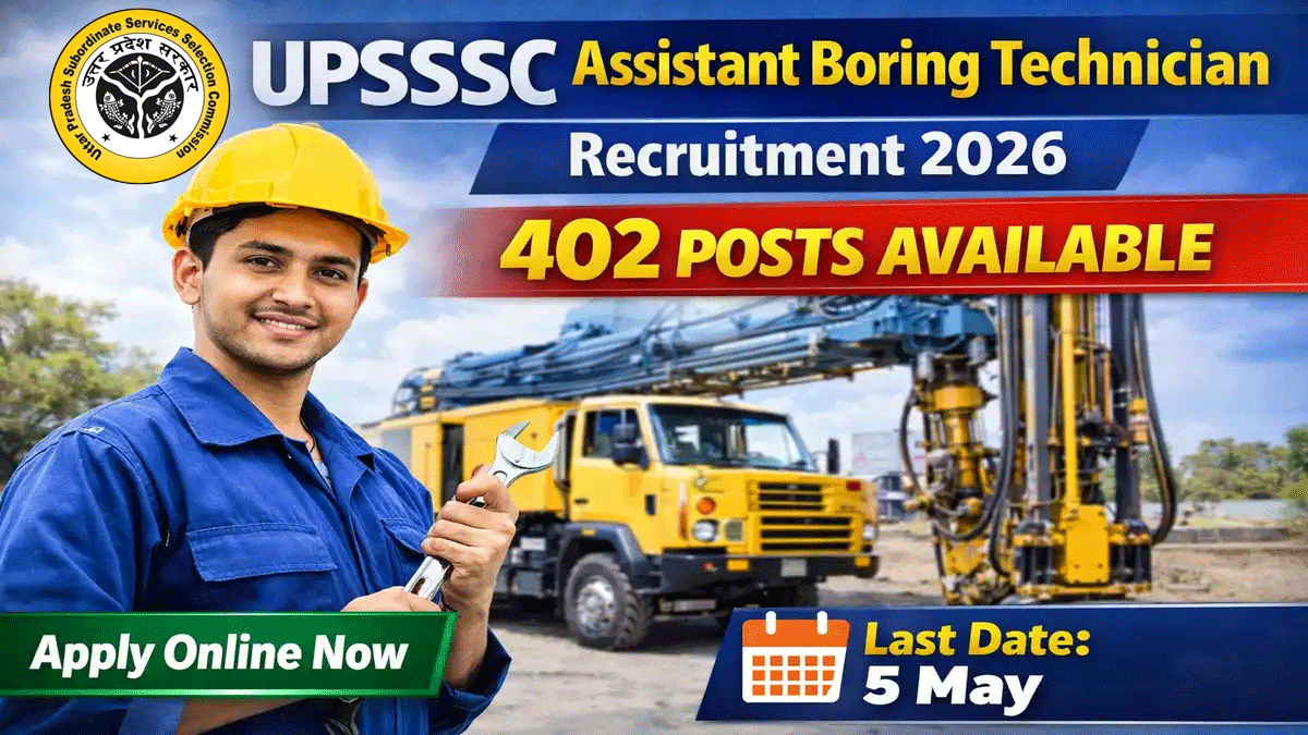 UPSSSC Assistant Boring Technician Recruitment