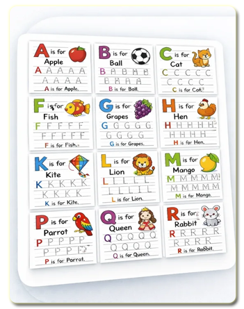 A–Z Uppercase letter tracing Worksheets