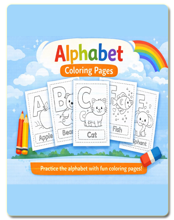 Alphabet coloring pages worksheets