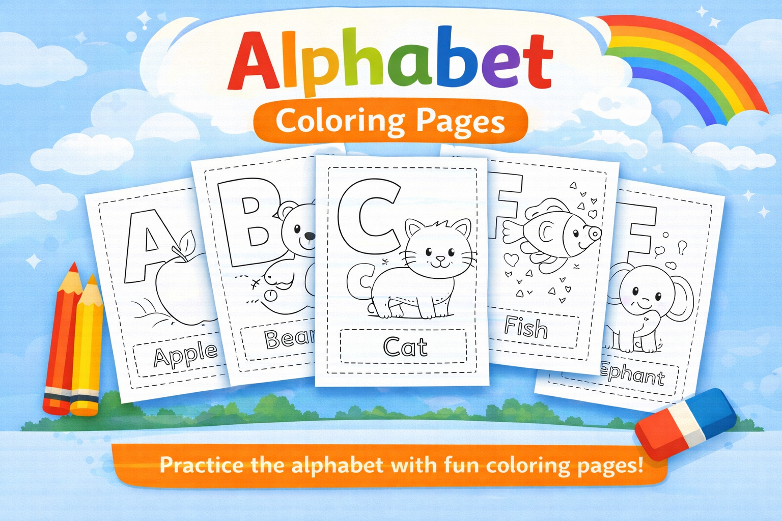 Alphabet Coloring Pages Worksheet