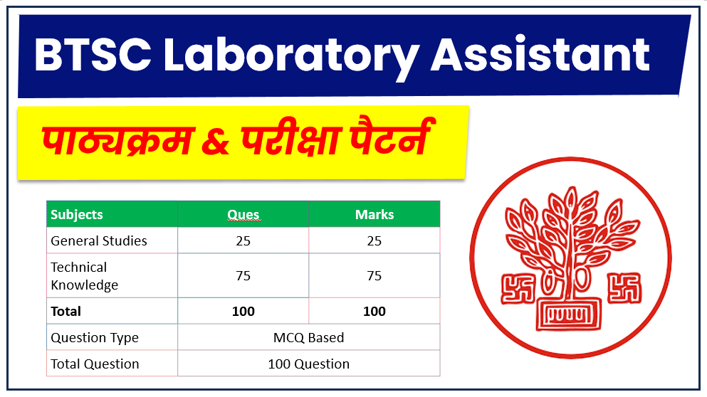 BTSC Laboratory Assistant Syllabus 2026