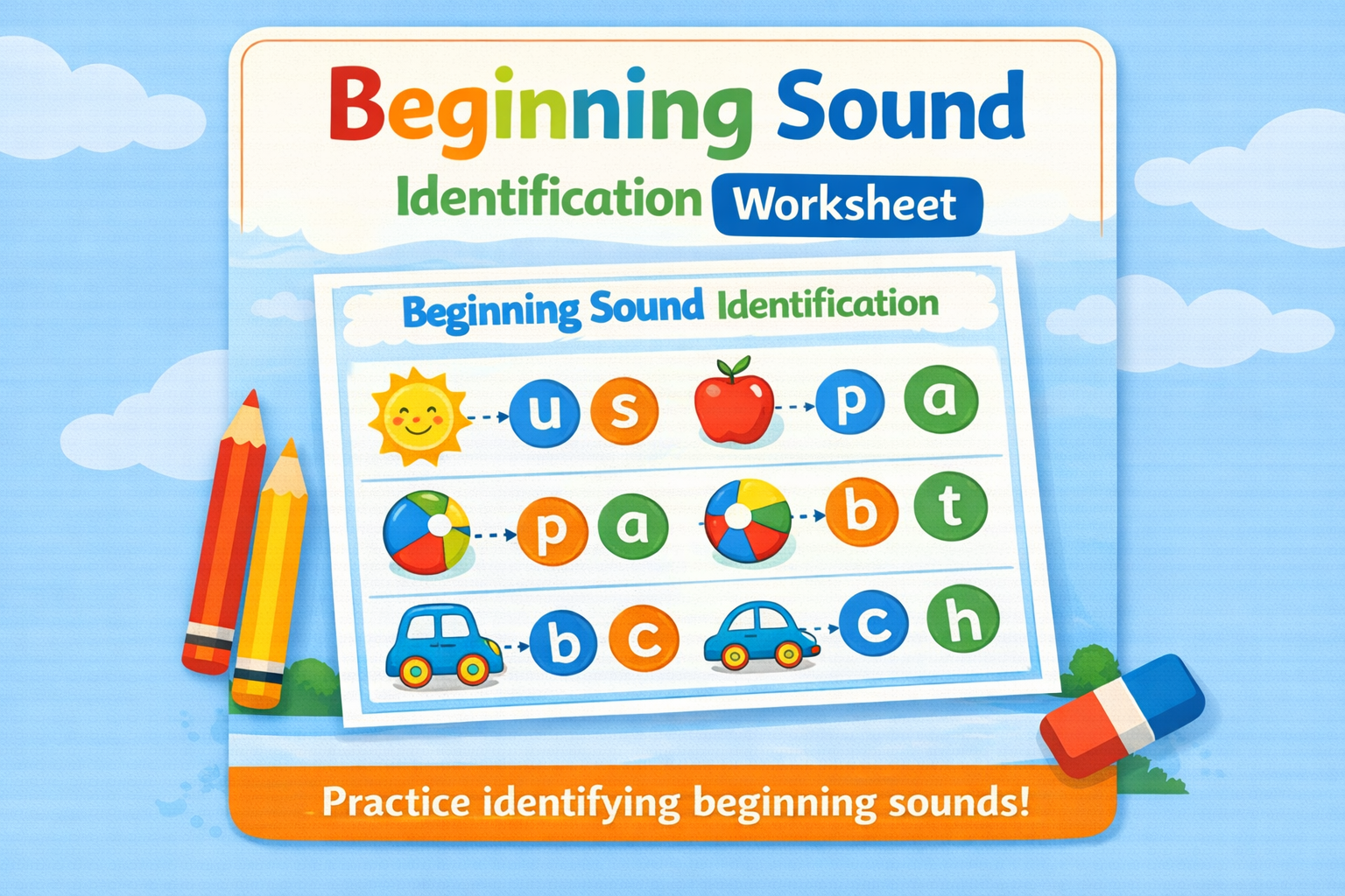 Beginning Sound Identification Worksheet