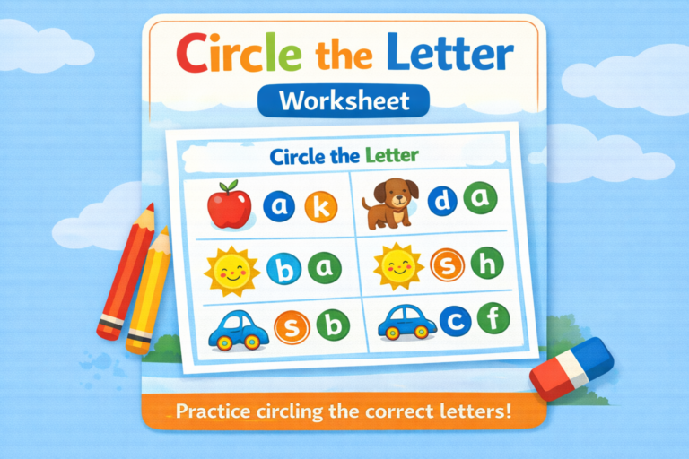 Circle The Letter Worksheet PDF Download
