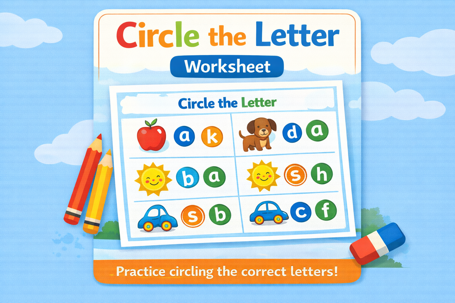 Circle The Letter Worksheet