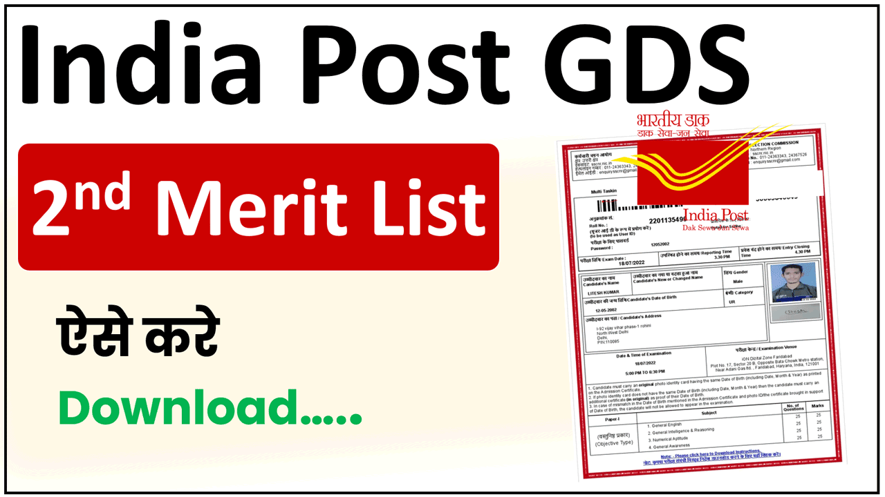 India Post GDS Merit List 2026