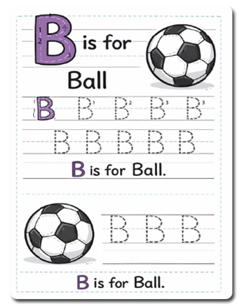 Letter B Tracing Worksheets Preschool