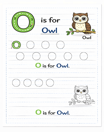 Letter O Tracing Worksheets Preschool