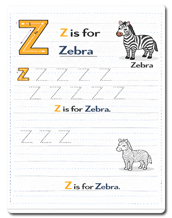 Letter Z Tracing Worksheets Preschool