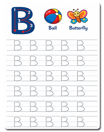 tracing letter b worksheets