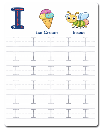 Tracing Letter I Worksheets