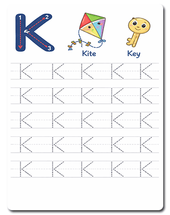 Tracing Letter K Worksheets
