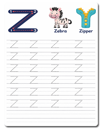 Tracing Letter Z Worksheets