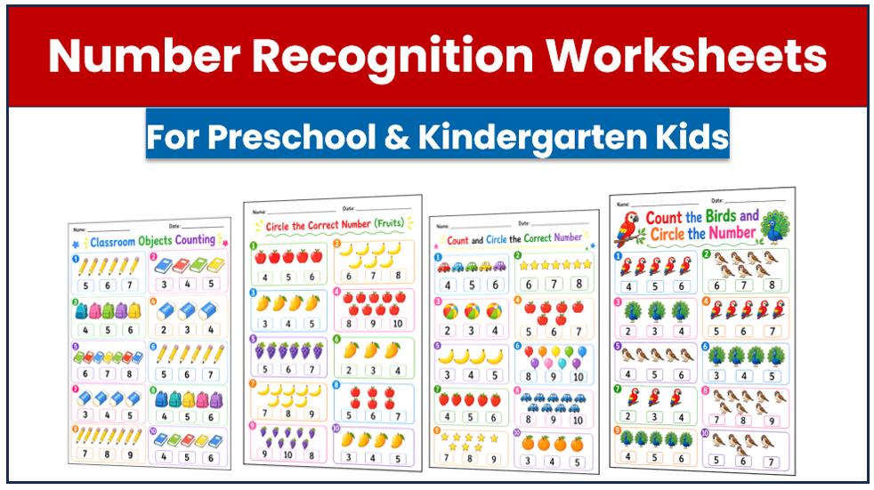 Number Recognition Worksheets