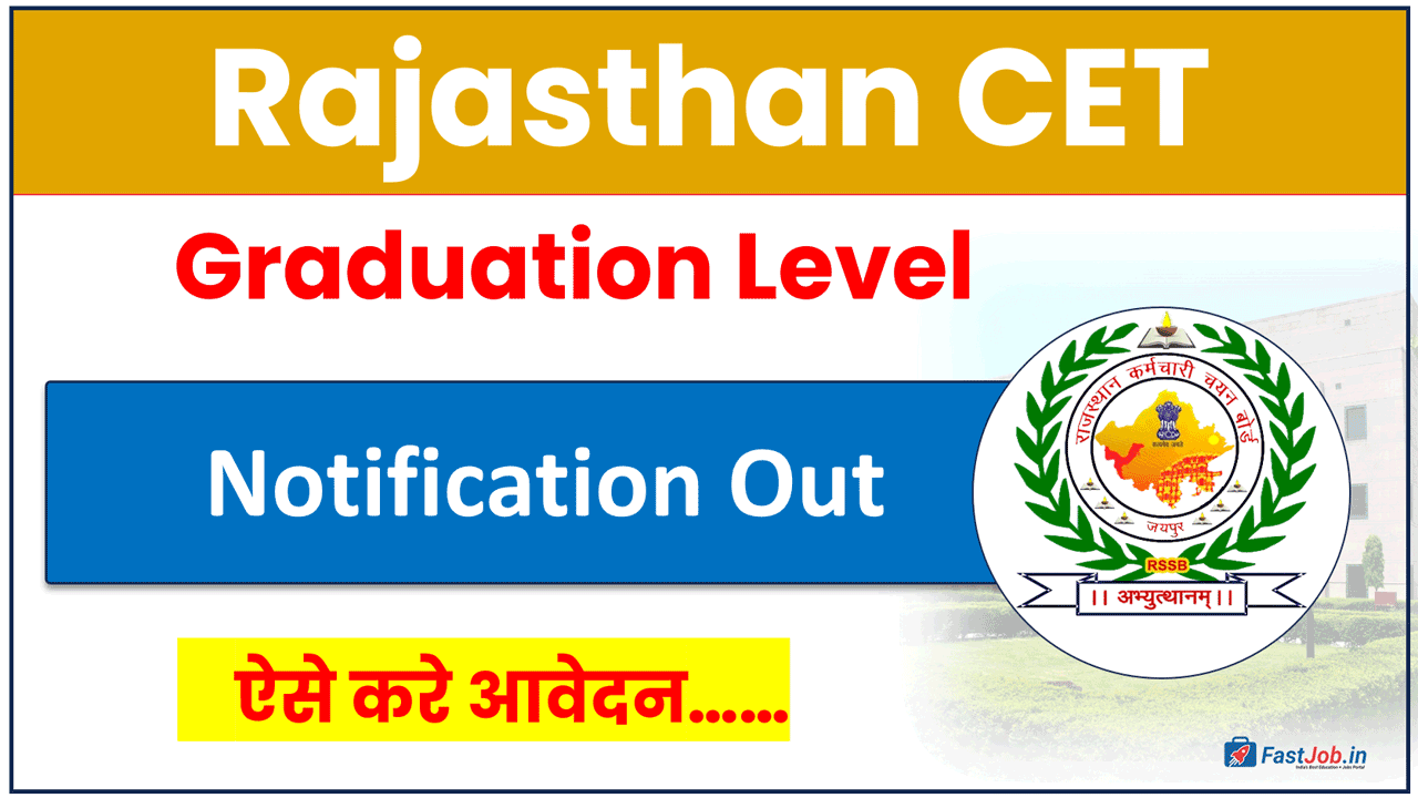 Rajasthan CET Graduate Level Notification