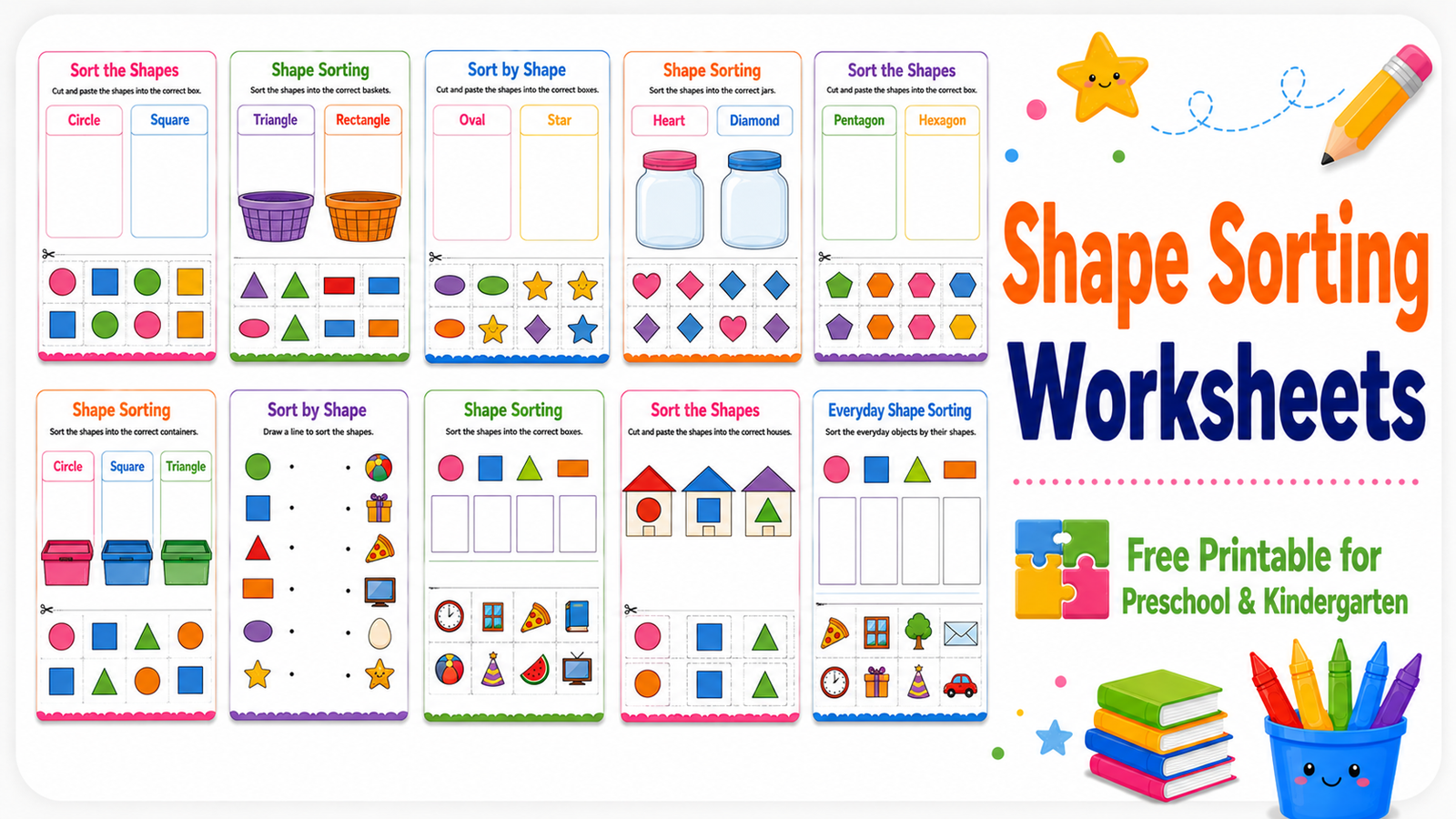 Shape Sorting Worksheets
