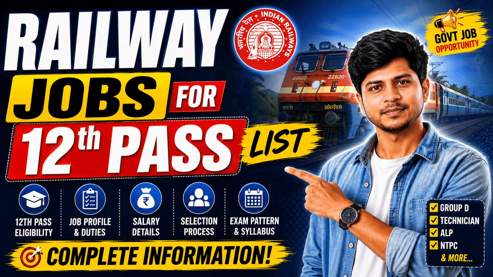 Railway Jobs for 12th Pass