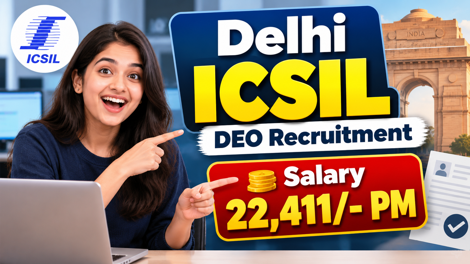 Delhi ICSIL DEO Recruitment